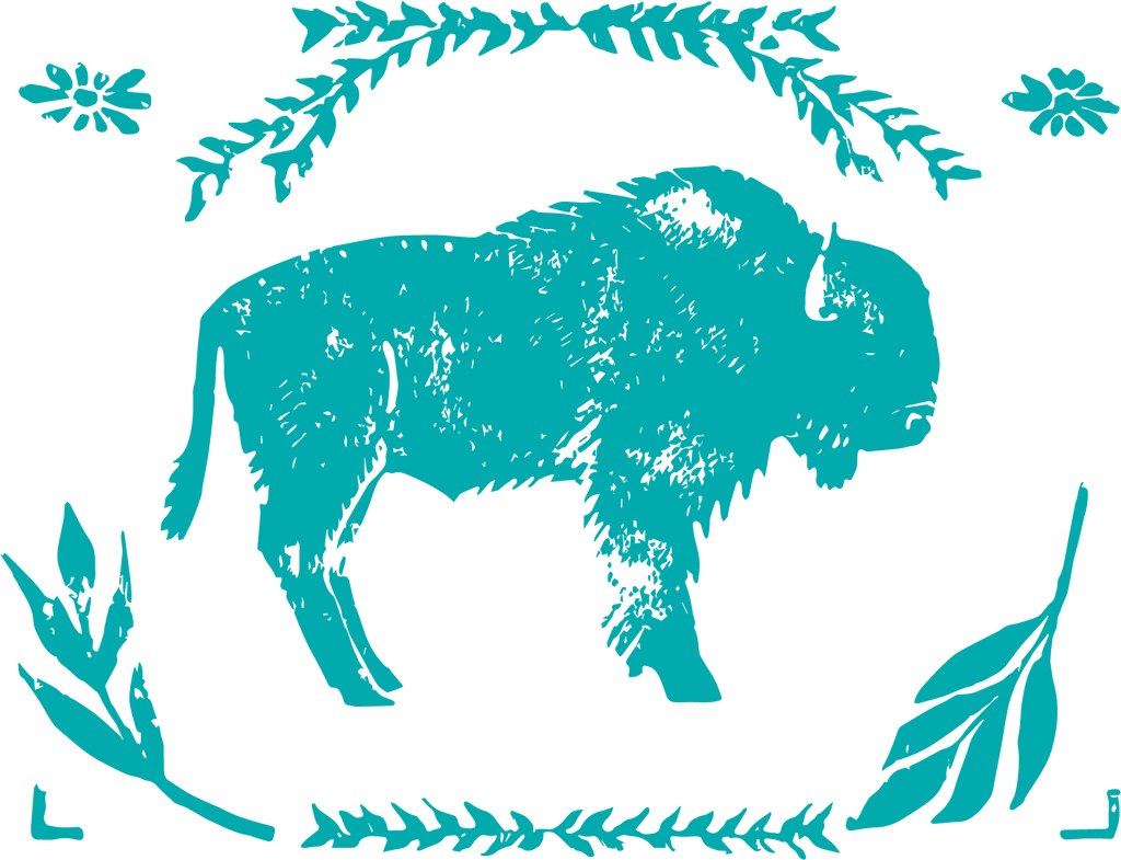 Bison Carved Block Stamp Print on Archival Fine Art Paper