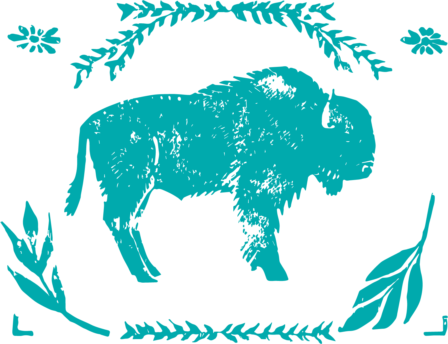 Bison Carved Block Stamp Print on Archival Fine Art Paper
