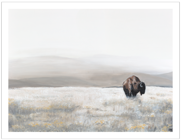 "Lone Bison" Print on Archival Fine Art Paper